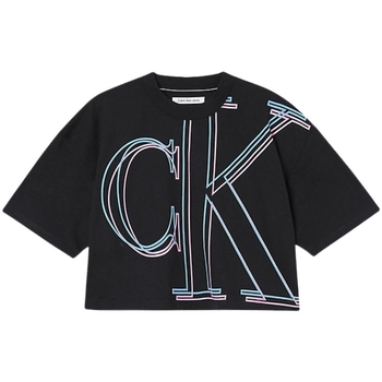 Vêtements Femme T-shirts manches courtes Calvin Klein Jeans T Shirt Court  Ref 57178 BEH Noir Noir