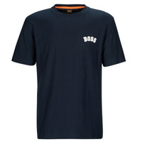 Vêtements Homme T-shirts manches courtes BOSS T-PREP Marine / Blanc