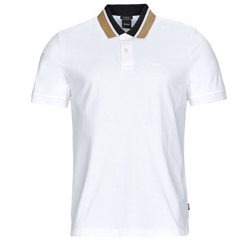 Vêtements Homme Polos manches courtes BOSS PARLAY 173 Blanc