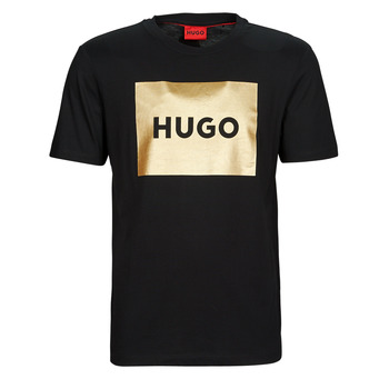 Vêtements Homme T-shirts manches courtes HUGO DULIVE_G Noir / Doré