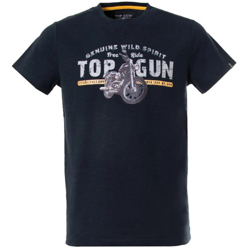 Vêtements Homme Débardeurs / T-shirts sans manche Top Gun TEE firered SHIRT TG-TS-106 NAVY Bleu