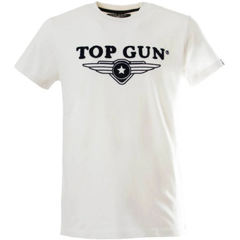 Vêtements Homme Débardeurs / T-shirts sans manche Top Gun TEE SHIRT TG-TS03 OFF WHITE Blanc