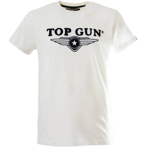 Vêtements Homme Débardeurs / T-shirts sans manche Top Gun TEE firered SHIRT TG-TS03 OFF WHITE Blanc