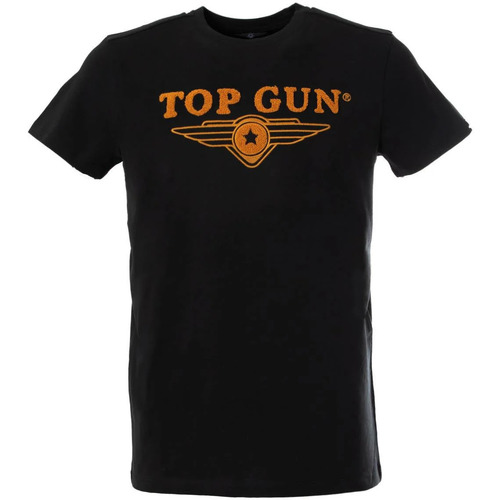 Vêtements Homme Débardeurs / T-shirts sans manche Top Gun TEE firered SHIRT TG-TS03 BLACK Noir