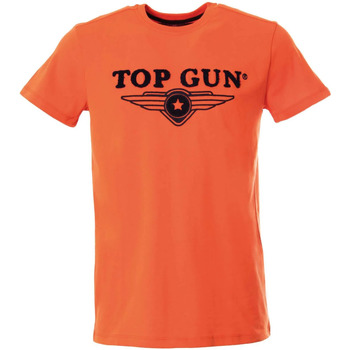 Vêtements Homme Débardeurs / T-shirts sans manche Top Gun TEE SHIRT TG-TS03 RUST ORANGE Orange