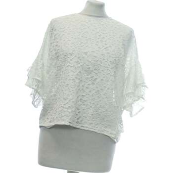 Vêtements Femme Pantoufles / Chaussons Zara top manches courtes  38 - T2 - M Blanc Blanc