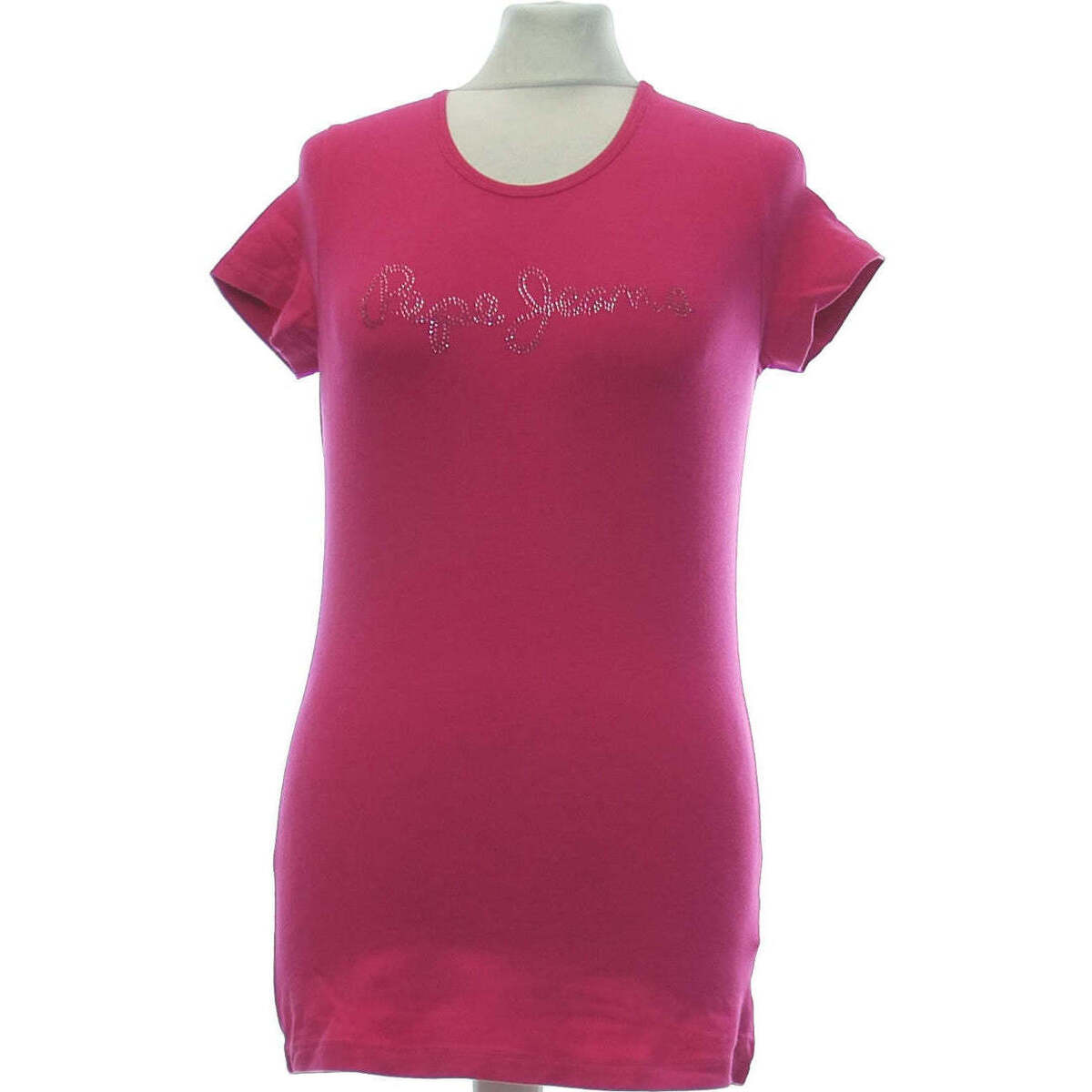 Vêtements Femme Kurzarm-T-Shirt aus reiner Baumwolle mit U-Ausschnitt Pepe jeans 36 - T1 - S Rose