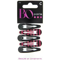 Beauté Accessoires cheveux Bo Paris Barrette clic clac   Lot de 5 Noir