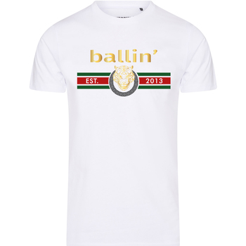 Vêtements Homme T-shirts manches courtes Ballin Est. 2013 Tiger Lines Shirt Blanc