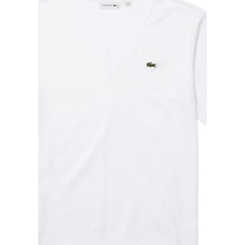 Vêtements Femme T-shirts manches courtes Lacoste T shirt  Femme Col V Ref 54003 Blanc Blanc