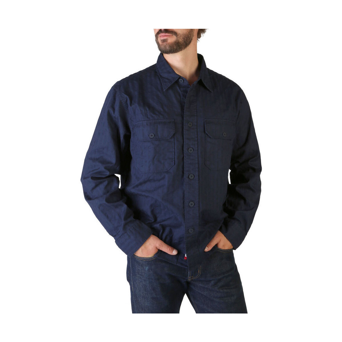 Vêtements Homme Chemises manches longues Tommy Hilfiger - mw0mw17590 Bleu