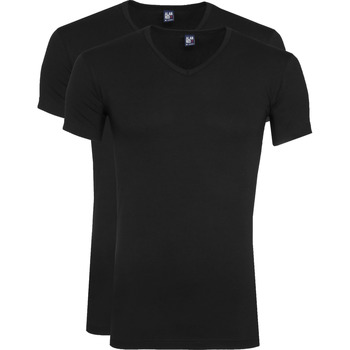 Vêtements Homme T-shirts & Polos Alan Red T-Shirt Oklahoma Stretch Noir (Lot de 2) Noir