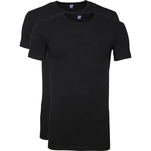 Vêtements Homme T-shirts & Polos Alan Red T-Shirt Ottawa Stretch Noir (Lot de 2) Noir