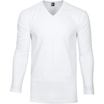 Vêtements Homme T-shirts & Polos Alan Red T-Shirt Oslo Col-V Manches Longues Blanc