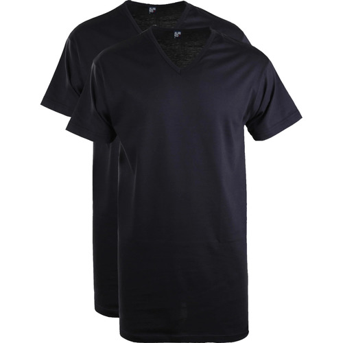 Vêtements Homme T-shirts & Polos Alan Red T-Shirts Vermont Extra Longs Bleu Marine (Lot de 2) Bleu