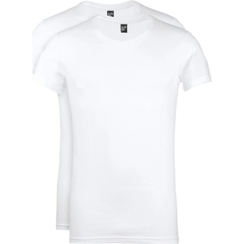 t-shirt alan red  james col rond large blanc (lot de 2) 