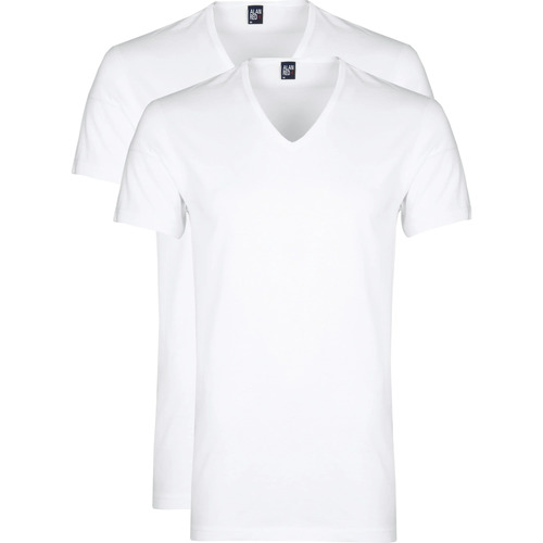 Vêtements Homme T-shirts & Polos Alan Red T-shirt Dean Col-V Blanc (lot de 2) Blanc
