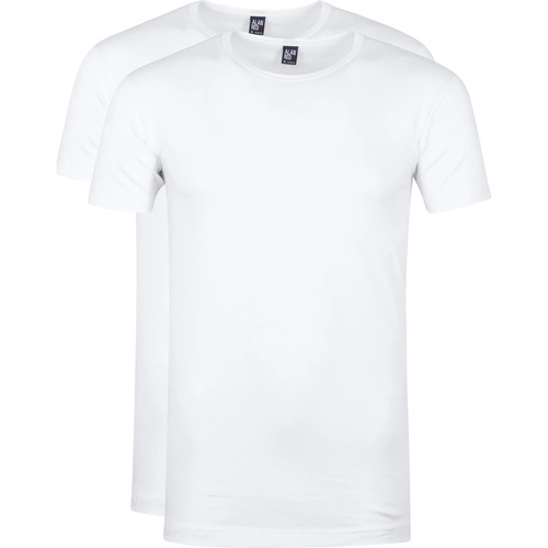 Vêtements Homme T-shirts & Polos Alan Red T-Shirts Ottawa Stretch Blanc (Lot de 2) Blanc