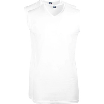 Vêtements Homme T-shirts & Polos Alan Red Débardeur Minto Sans Manches Blanc (Lot de 2) Blanc