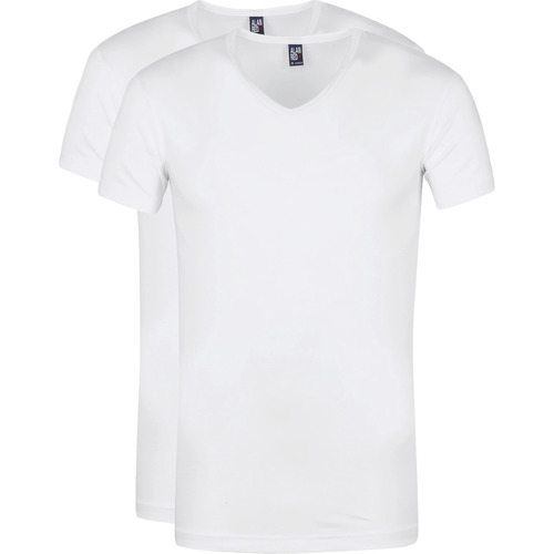 Vêtements Homme T-shirts & Polos Alan Red T-Shirt Oklahoma Stretch Blanc (Lot de 2) Blanc