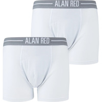 Sous-vêtements Homme Caleçons Alan Red Boxers Lot de 2 Blanc Blanc