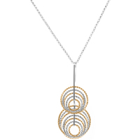 Montres & Bijoux Femme Colliers / Sautoirs Orusbijoux Collier femme spirale vertige argent rhodié doré diamanté Argenté