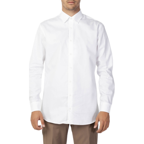 Vêtements Homme Chemises manches longues Selected 16086754 Blanc