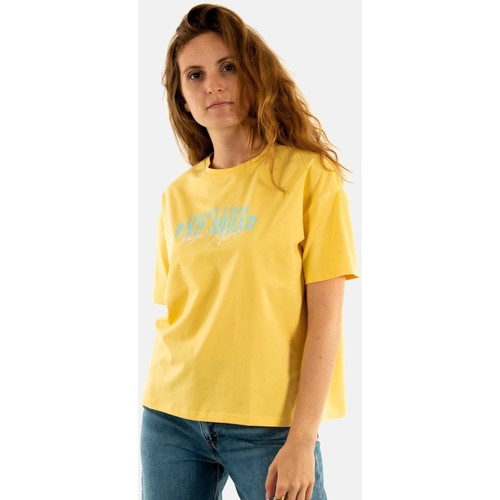 Vêtements Femme T-shirts sivasdescalzo manches courtes Durable Calvin klein Sweat-shirt Logo f221103 Jaune
