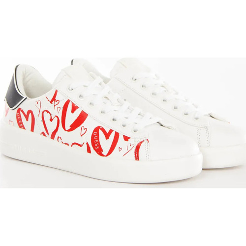 Chaussures Femme Baskets basses Guess heart logo Blanc