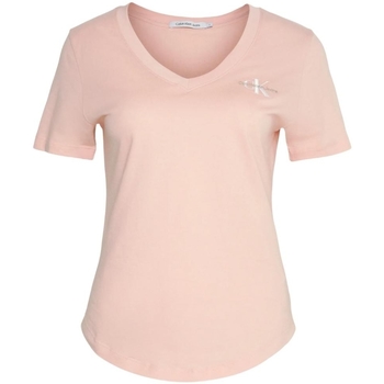 Vêtements Femme T-shirts & Polos Calvin Klein Jeans T Shirt Femme  Ref 57040 TKY Rose Rose