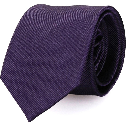 Vêtements Homme Décorations de noël Suitable Cravate Soie Violet Foncé Uni F62 Bordeaux
