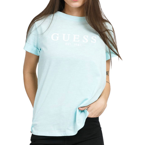 Vêtements Femme T-shirts manches courtes Guess W0GI69-R8G01 Bleu