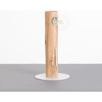 Maison & Déco Lampes à poser 7H Sevenon Lampe de table Encre naturelle 8x8x38cm N/B Blanc