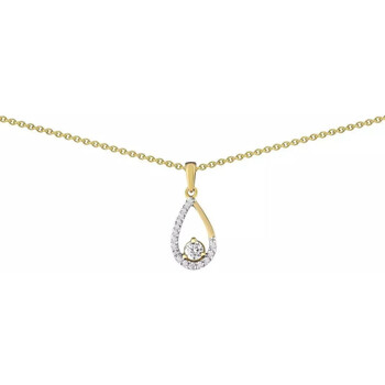 Coeur De Lion Femme Colliers / Sautoirs Brillaxis Collier  or jaune 9 carats pendentif goutte Jaune