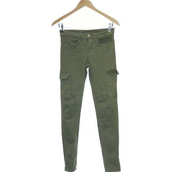 jeans h&m  jean slim femme  34 - t0 - xs vert 
