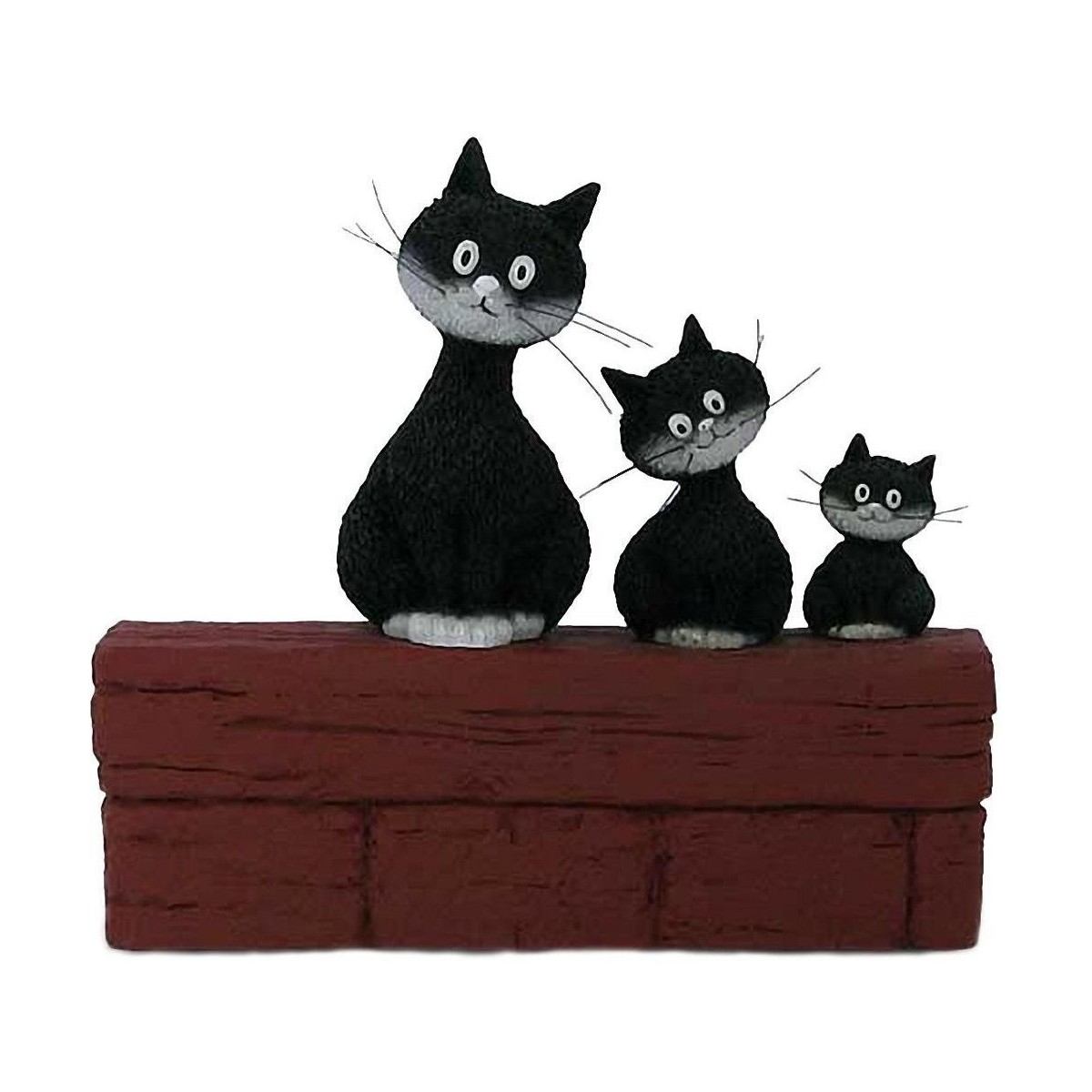 Maison & Déco Statuettes et figurines Parastone Statuette Les chats par Dubout Noir