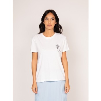 Vêtements T-shirts manches courtes Dona X Lisa T-shirt col rond pur coton FABIANA Blanc