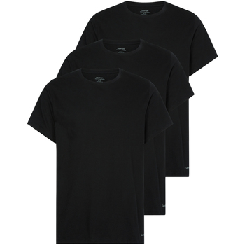 Vêtements Homme T-shirts manches courtes Calvin Klein Jeans Tee-shirts coton col rond, lot de 3 Noir