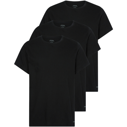Vêtements Homme T-shirts & Polos Calvin Klein Jeans Tee-shirts coton col rond, lot de 3 Noir