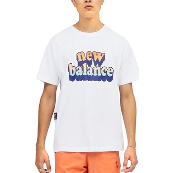 Vêtements Homme T-shirts Marrone manches courtes New Balance MT21564WT Blanc