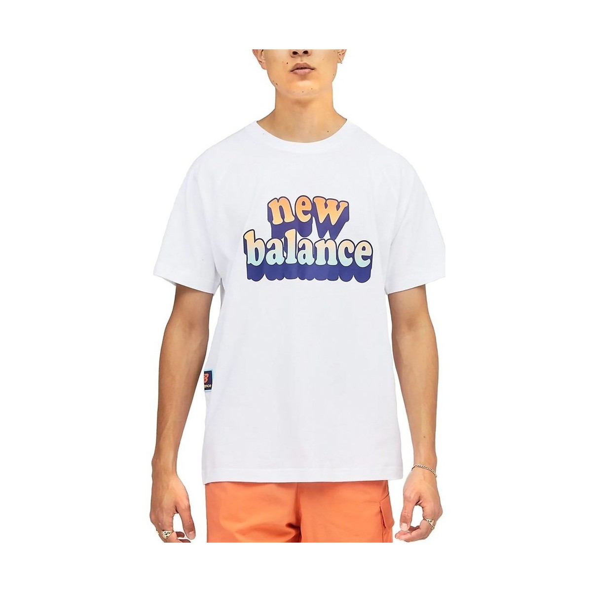 Vêtements Homme T-shirts manches courtes New Balance MT21564WT Blanc