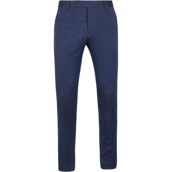 Vêtements Homme Chinos / Carrots Suitable Pantalon Jersey Melange Bleu Foncé Bleu