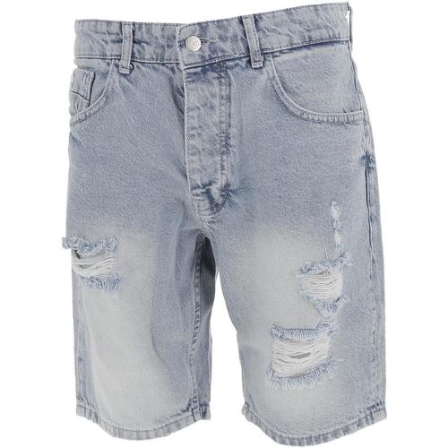 Vêtements Homme Shorts / Bermudas Project X Paris Bermuda jean bleu clair Bleu