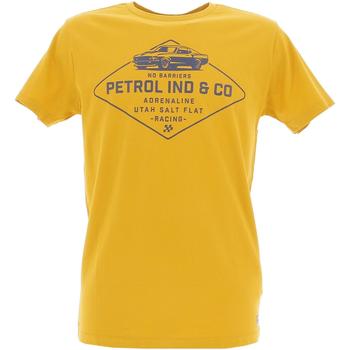 Vêtements Homme logo embroidered ruffled shirt Petrol Industries Men t-shirt ss round neck Jaune
