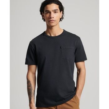 Vêtements Homme T-shirts & Polos Superdry M1011298A I1R - VINTAGE PKT TEE-02A BLACK Noir