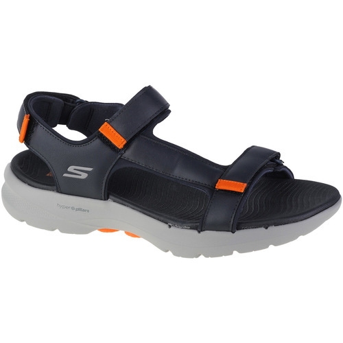Chaussures Homme Sandales sport Skechers Go Walk 6 Sandal Bleu