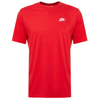 Vêtements Homme T-shirts & Polos Nike TEE SHIRT M NSW CLUB - UNIVERSITY RED/WHITE - M UNIVERSITY RED/WHITE