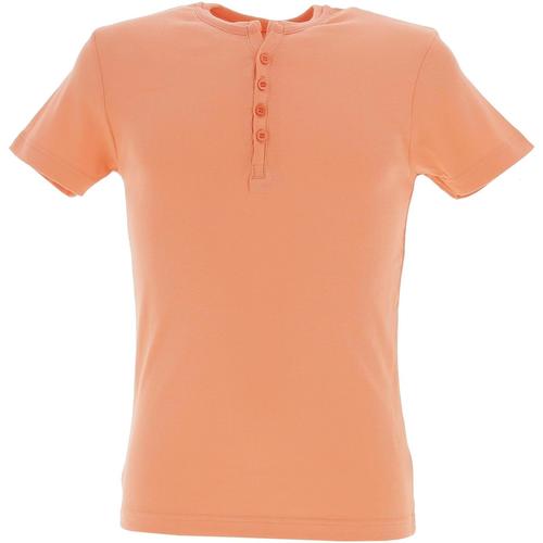 Vêtements Homme T-shirts manches courtes Coco & Abricot Theo lt corail mc tee Orange