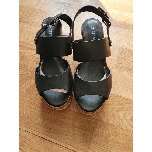 Chaussures Femme Citrouille et Compagnie Chattawak Sandale Noir