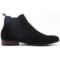 Chaussures Homme Boots Uomo Bottines en suédine noir Noir